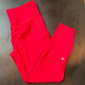 lululemon Base Pace High Rise tight 25" Dark Red size 12
